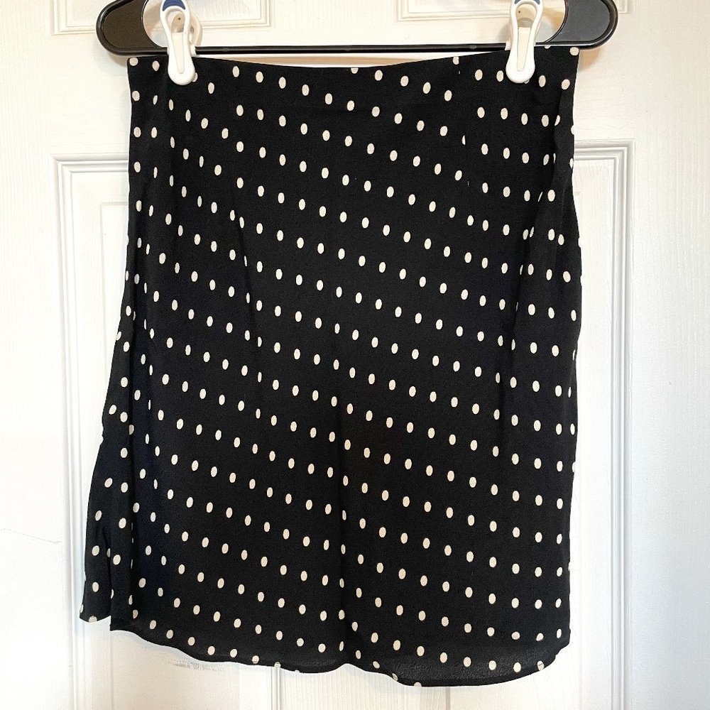 Madewell Women's Mini Slip Skirt in Polka Dot | Size 4